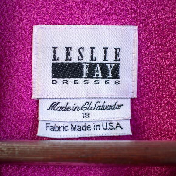 Leslie Fay Vintage Hot Pink Knit Blazer Size 18 - Picture 5 of 6